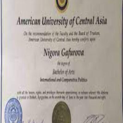 Buy PHD Honorary Doctorate Degree From the American University of Central Asia