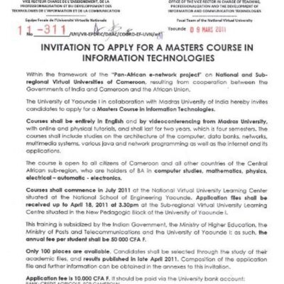Buy PHD Honorary Doctorate Degree from Université de Yaoundé I
