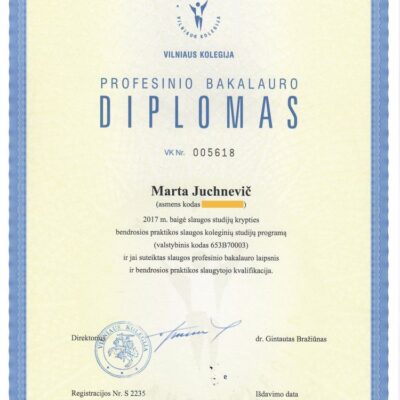Buy Transcript Certificate from The Vilniaus kolegija