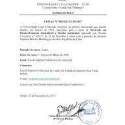 buy Master degree of the Universidade Mandume Ya Ndemufayo