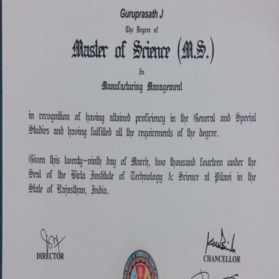 Diplom Birla Institute of Technology and Science