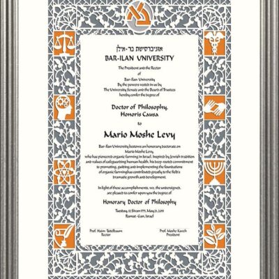 Buy Professorship degree from the Bar-Ilan University