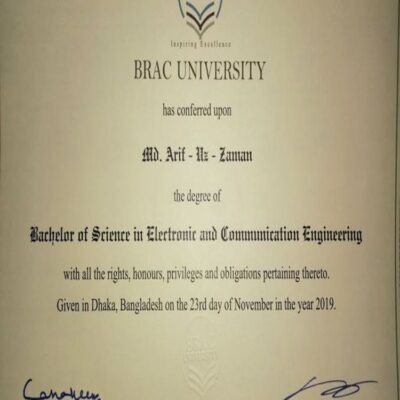Buy Professorship Honorary Degree from the BRAC University