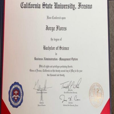 Buy Professorship Honorary Degree from The California State University, Fresno