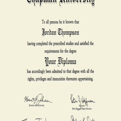 Buy Transcript Certificate from The Chapman University