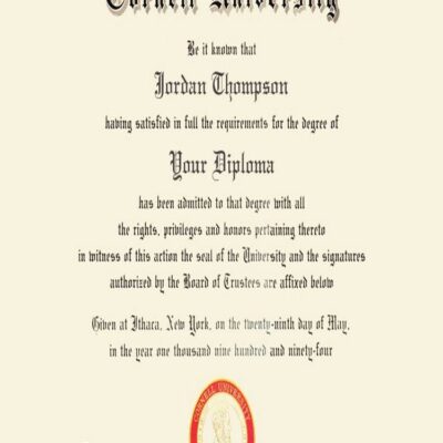 Buy Master Degree from The Cornell University