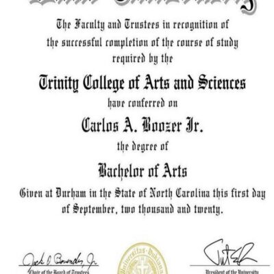 Buy Professorship Honorary Degree from The Duke University