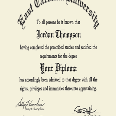 Buy Master degree from The East Carolina University