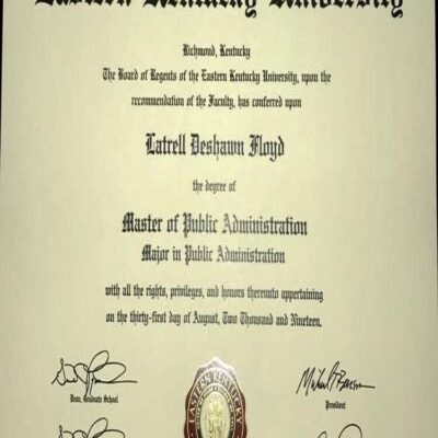 Buy Bachelors degree from The Eastern Kentucky University