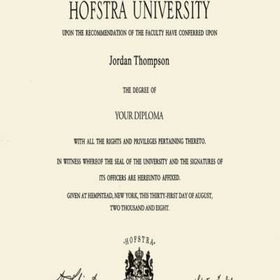 Buy PHD Doctorate Degree from The Hofstra University