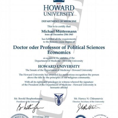 Buy Diplom Degree from The Howard University