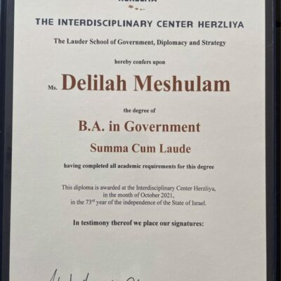Buy  Transcript Certificate degree from The Interdisciplinary Center
