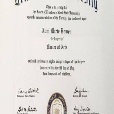 Buy Transcript Certificate from The Kent State University