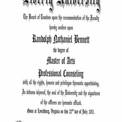 Buy PHD Doctorate Degree from The Liberty University