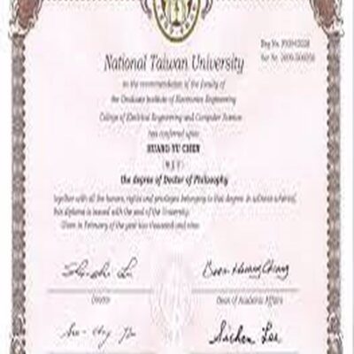 Buy Transcript Certificate from the National Taiwan University