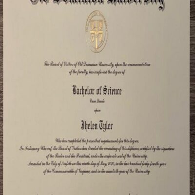 Buy PHD Doctorate Degree from The Old Dominion University