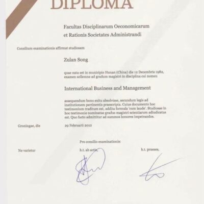 Buy PHD Honorary Doctorate Degree from The Rijksuniversiteit Groningen