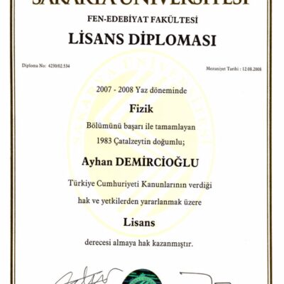 Buy Transcript Certificate from the Sakarya Üniversitesi