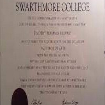 Buy Professorship Degree from The Swarthmore College
