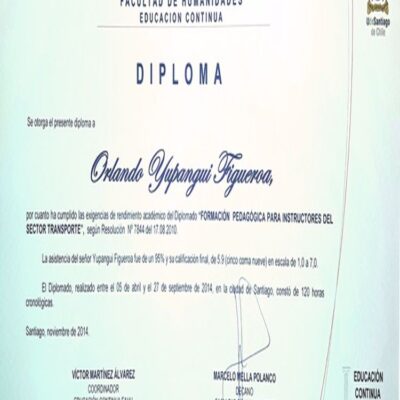 Buy PHD Honorary Doctorate Degree from The Universidad de Santiago de Chile