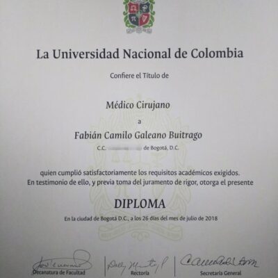 Buy Bachelors Degree from The Universidad Nacional de Colombia
