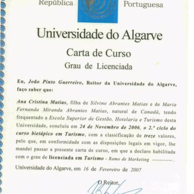 Buy Master Degree from the Universidade do Algarve