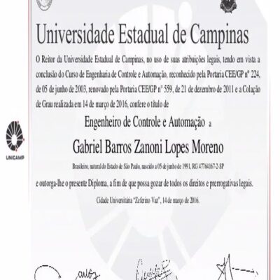 Buy Transcript Certificate from the Universidade Estadual de Campinas