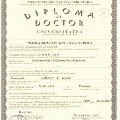 Buy Bachelors Degree from the Universitatea Babes-Bolyai