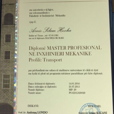 Buy PHD Doctorate Degree degree from the Universiteti Europian i Tiranës