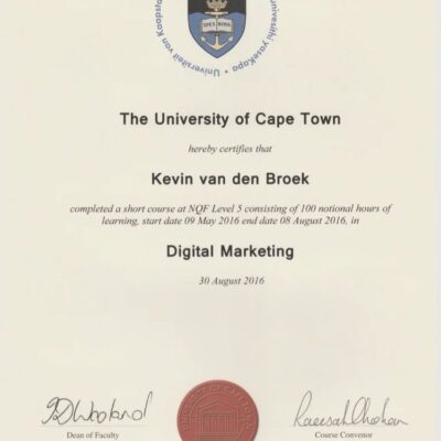 Buy Transcript Certificate from the University of Cape Town