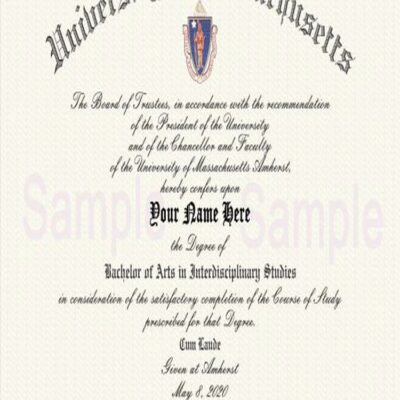 Buy PHD Doctorate Degree from The University of Massachusetts Amherst