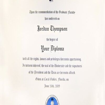 Buy Master Degree from The University of Miami