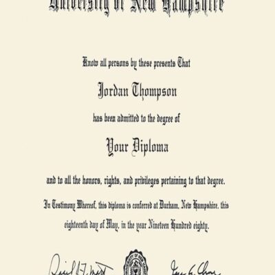 Buy Master Degree from The University of New Hampshire