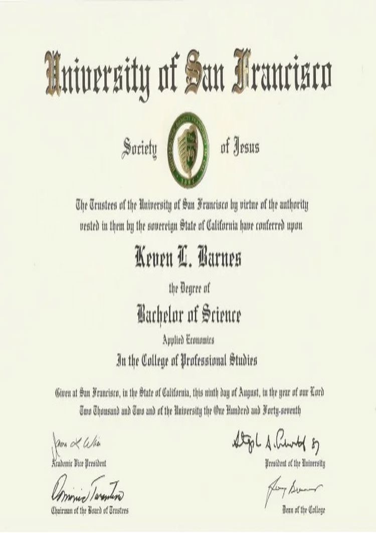 Buy college degree from The University of San Francisco