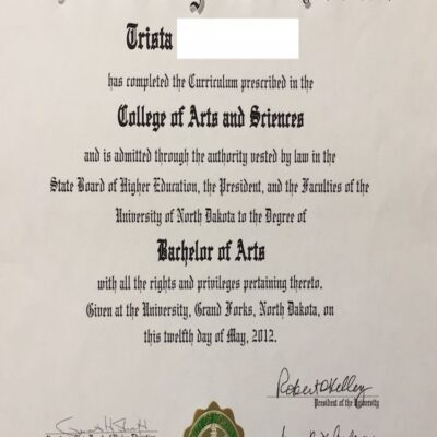 Buy Master Degree from The University of University of North Dakota
