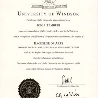 Buy PHD Doctorate Degree from The University of Windsor