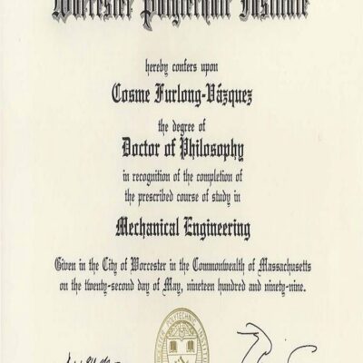 Buy Bachelors degree from The Worcester Polytechnic Institute
