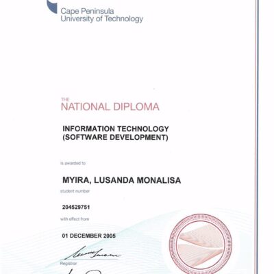 Buy PHD Honorary Doctorate Degree from The Cape Peninsula University of Technology