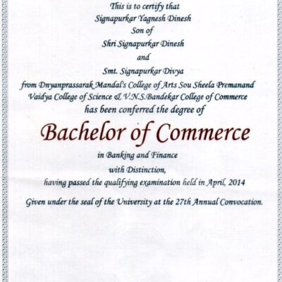Buy Transcript Certificate degree from The Goa University