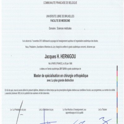Buy Transcript Certificate from The Université Libre de Bruxelles